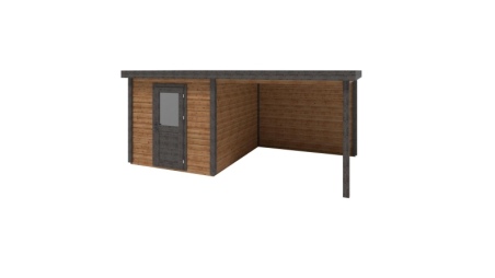 Abri de jardin en bois Rava 5.56x3.09m - 17.18m2 - Ep. 28mm - Traité