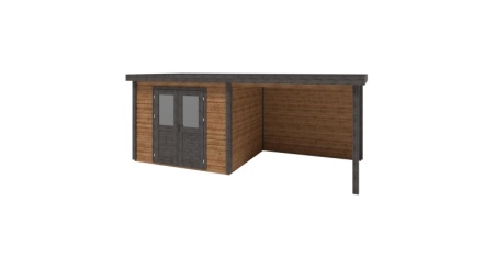 Abri de jardin en bois Aura 6.06x2.59m - 15.69m2 - Ep. 28mm - Traité