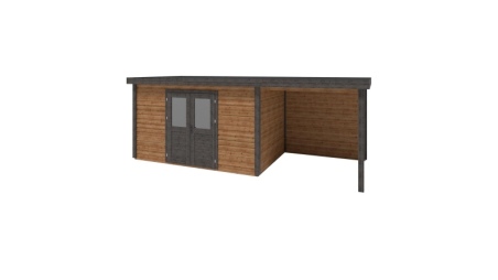 Abri de jardin en bois Aura 7.06x4.09m - 28.87m2 - Ep. 28mm - Traité