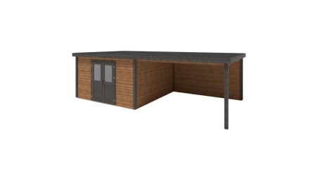 Abri de jardin en bois Freya 8.06x4.09m - 32.96m2 - Ep. 28mm - Traité