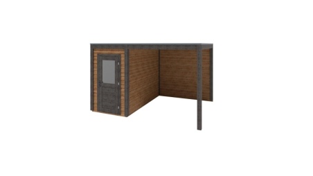 Abri de jardin en bois Veya 4.06x3.09m - 12.55m2 - Ep. 28mm - Traité