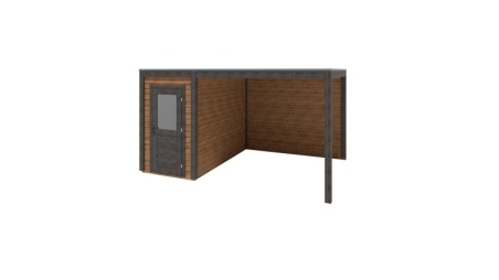 Abri de jardin en bois Veya 4.56x3.09m - 14.09m2 - Ep. 28mm - Traité