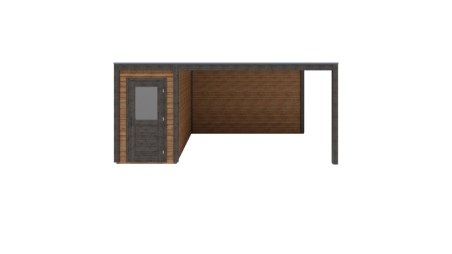 Abri de jardin en bois Veya 5.56x3.09m - 17.18m2 - Ep. 28mm - Traité