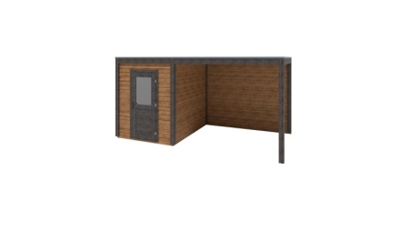 Abri de jardin en bois Luma 5.06x2.59m - 13.11m2 - Ep. 28mm - Traité