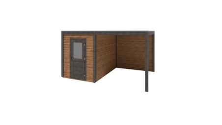 Abri de jardin en bois Luma 4.56x3.09m - 14.09m2 - Ep. 28mm - Traité