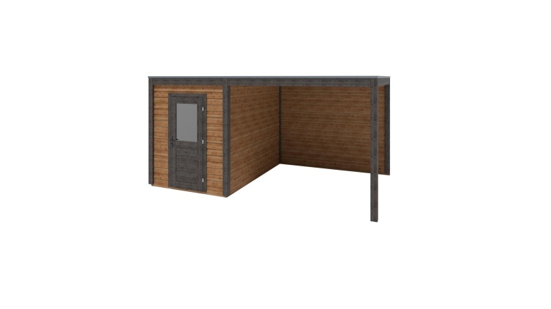 Abri de jardin en bois Luma 5.06x3.09m - 15.64m2 - Ep. 28mm - Traité
