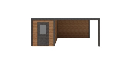 Abri de jardin en bois Luma 6.06x3.09m - 18.73m2 - Ep. 28mm - Traité