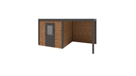 Abri de jardin en bois Nexa 5.06x2.59m - 13.11m2 - Ep. 28mm - Traité