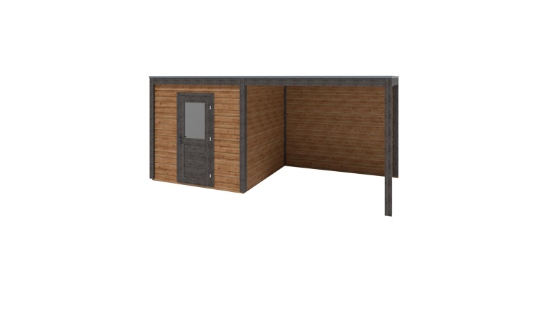 Abri de jardin en bois Nexa 5.56x2.59m - 14.4m2 - Ep. 28mm - Traité