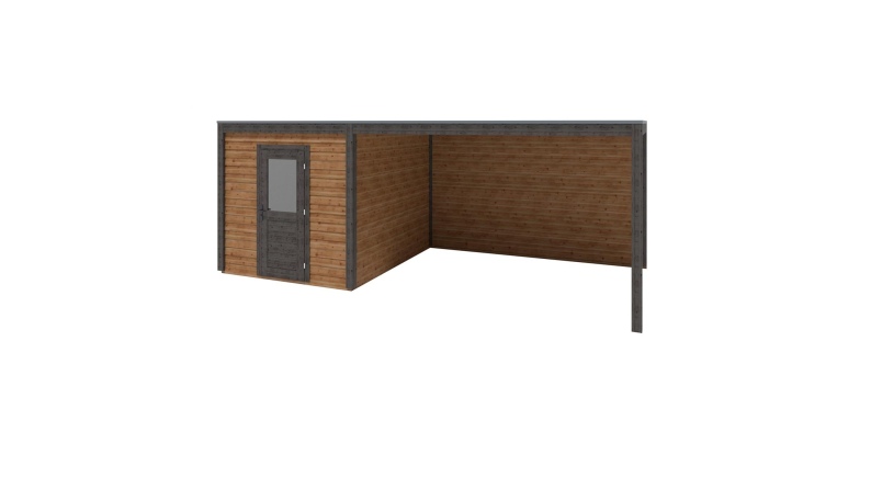 Abri de jardin en bois Nexa 6.56x3.09m - 20.27m2 - Ep. 28mm - Traité