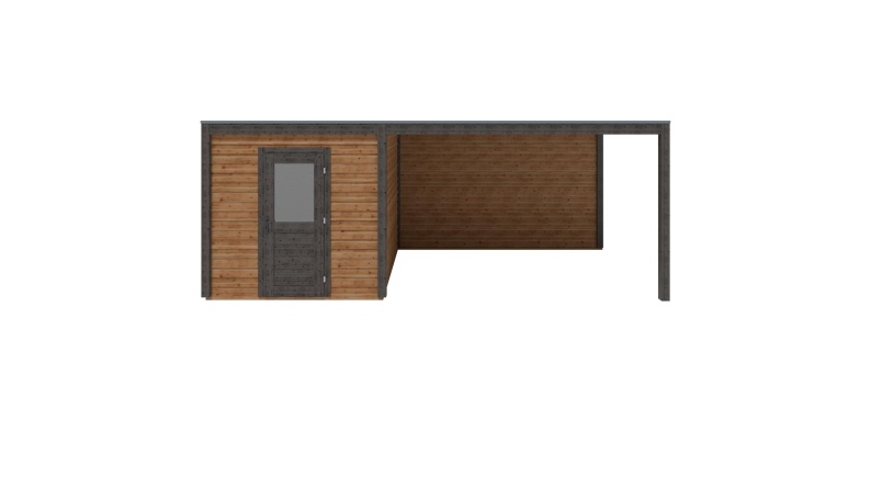 Abri de jardin en bois Nexa 6.56x3.09m - 20.27m2 - Ep. 28mm - Traité