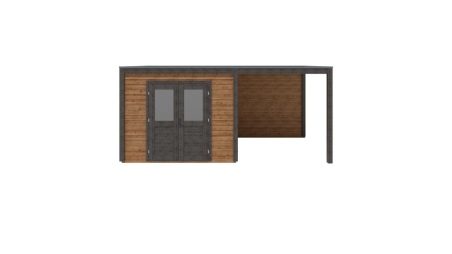 Abri de jardin en bois Sora 5.56x2.59m - 14.4m2 - Ep. 28mm - Traité