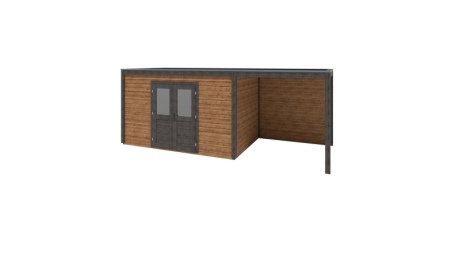 Abri de jardin en bois Nova 6.56x2.59m - 16.99m2 - Ep. 28mm - Traité