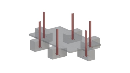 Piscine en bois AQUA 4.65 x 2.85 - H.1.24 m, gris clair, fixations à sceller