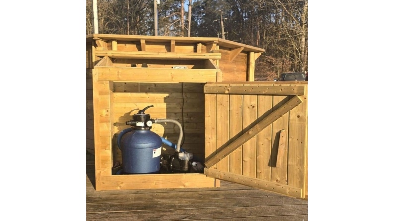 Armoire de jardin en bois -1.2x0.89 m - H.1.13 m - imprégné