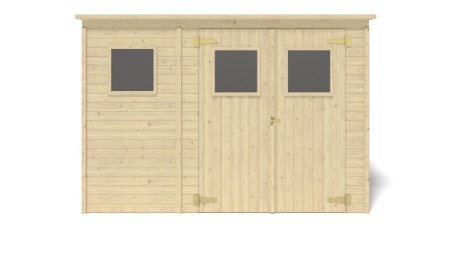 Abri de jardin en bois 4.86 m2 - 2.7x1.8 m - Couleur: naturel