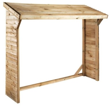 Bûcher 1.55 m3 - 2x0.5 m - H.1.85 m - Traité