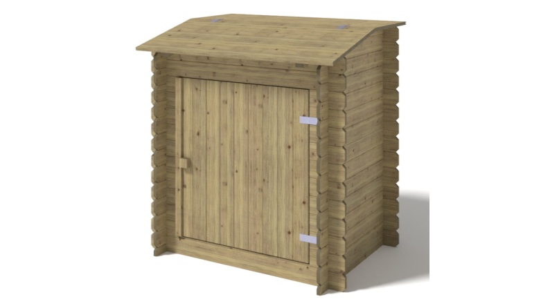Armoire de jardin en bois -1.2x0.89 m - H.1.26 m - imprégné
