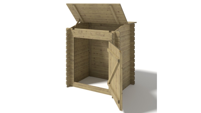 Armoire de jardin en bois -1.2x0.89 m - H.1.26 m - imprégné