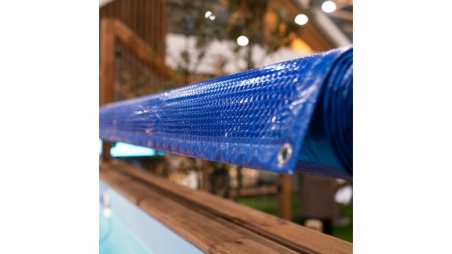 Bâche à bulles d'été 6.77 x 3.44 m pour piscine BAS7305