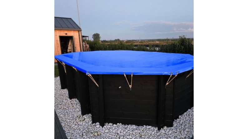 Bâche d'hiver  7.46 x 4.13 m pour piscine BAS7305