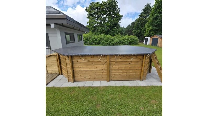 Bâche d'hiver  4.61 x 3.01 m pour piscine BAS7306