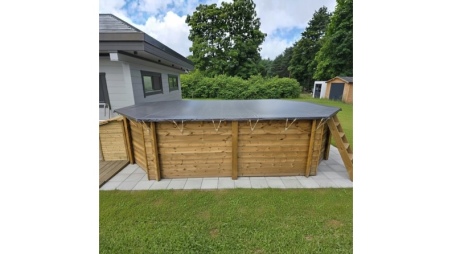Bâche d'hiver  7.16 x 3.91 m pour piscine BAS7308
