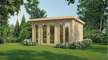 Abri de jardin en bois Kira 4,04x3,09m - 12m2 - Ep. 34mm