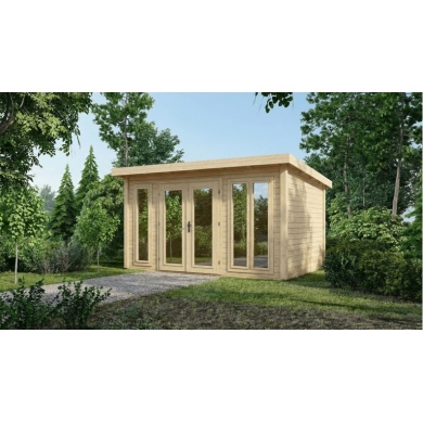 Abri de jardin en bois Kira 4,04x4,09m - 12m2 - Ep. 34mm