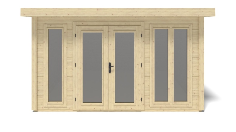 Abri de jardin en bois Kira 4,04x4,09m - 12m2 - Ep. 34mm