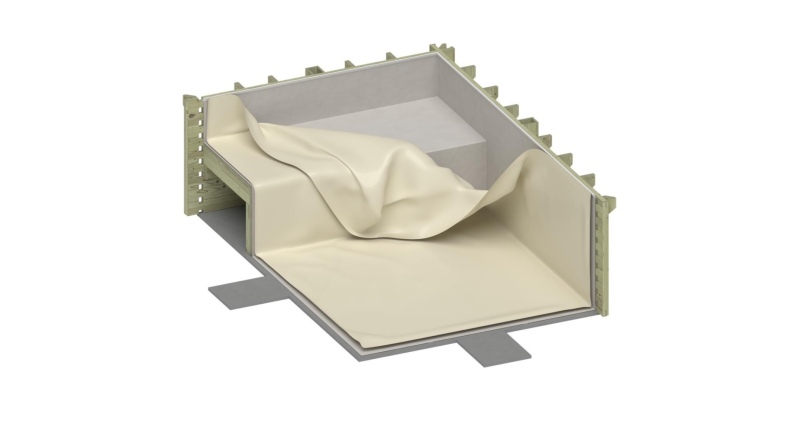 Liner 0.75 mm, sable, pour piscine NEMO avec plage immergée BAS7305