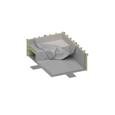 Liner 0.75 mm, gris clair, pour piscine AQUA avec plage immergée BAS7308