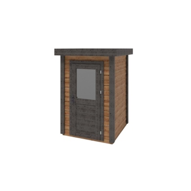 Abri de jardin en bois Mira 1.59x1.59m - 2.53m2 - Ep. 28mm - Traité