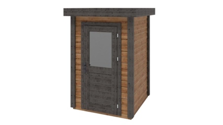 Abri de jardin en bois Mira 1.59x1.59m - 2.53m2 - Ep. 28mm - Traité