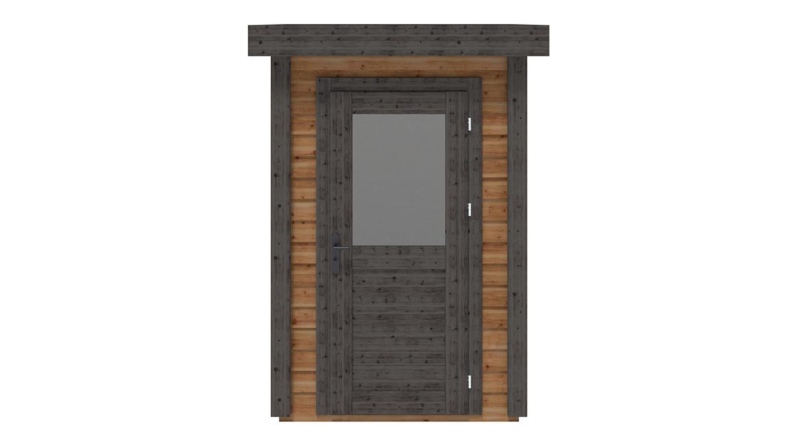 Abri de jardin en bois Mira 1.59x1.59m - 2.53m2 - Ep. 28mm - Traité