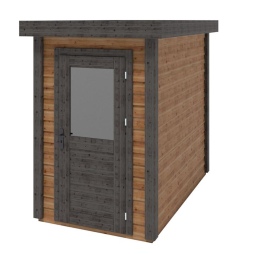 Abri de jardin en bois Mira 1.59x2.59m - 4.11m2 - Ep. 28mm - Traité