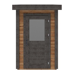 Abri de jardin en bois Mira 1.59x2.59m - 4.11m2 - Ep. 28mm - Traité