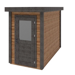 Abri de jardin en bois Mira 1.59x3.09m - 4.91m2 - Ep. 28mm - Traité