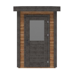 Abri de jardin en bois Mira 1.59x3.09m - 4.91m2 - Ep. 28mm - Traité
