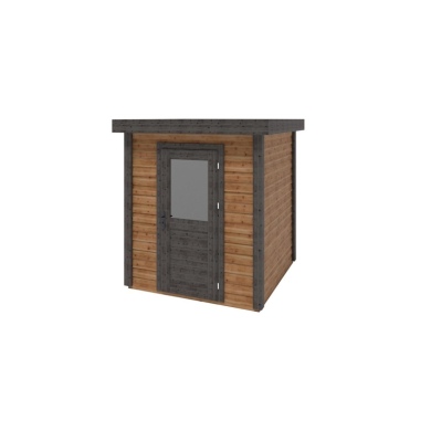 Abri de jardin en bois Vala 2.09x2.09m - 4.37m2 - Ep. 28mm - Traité