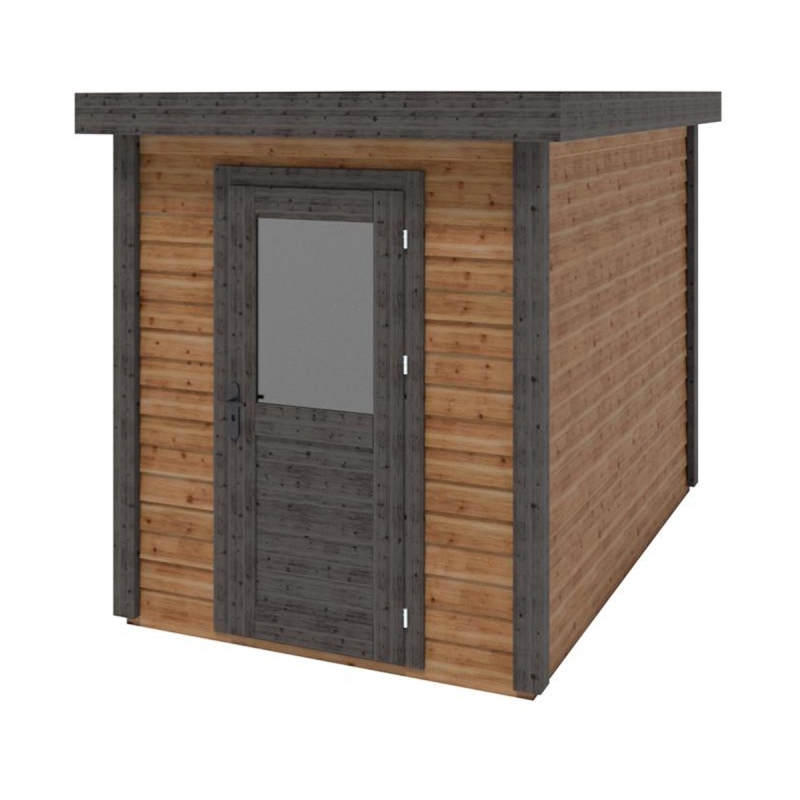 Abri de jardin en bois Vala 2.09x3.09m - 6.46m2 - Ep. 28mm - Traité