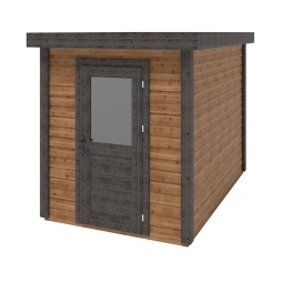 Abri de jardin en bois Vala 2.09x3.09m - 6.46m2 - Ep. 28mm - Traité