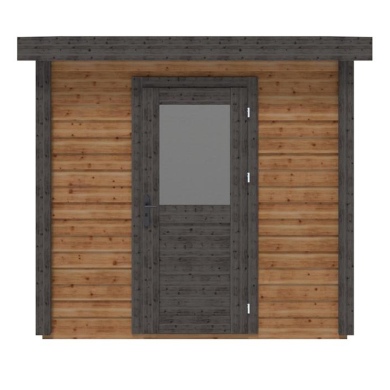 Abri de jardin en bois Rava 2.59x1.59m - 4.12m2 - Ep. 28mm - Traité 2