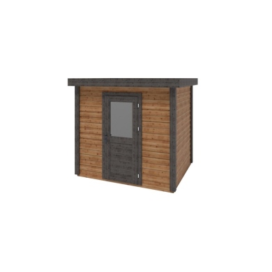 Abri de jardin en bois Rava 2.59x2.09m - 5.41m2 - Ep. 28mm - Traité