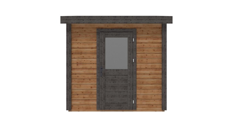 Abri de jardin en bois Rava 2.59x2.09m - 5.41m2 - Ep. 28mm - Traité