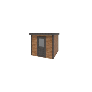 Abri de jardin en bois Rava 2.59x2.59m - 6.71m2 - Ep. 28mm - Traité