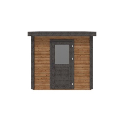 Abri de jardin en bois Rava 2.59x2.59m - 6.71m2 - Ep. 28mm - Traité