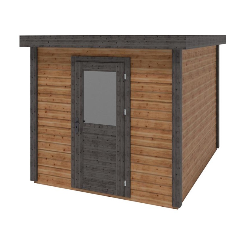 Abri de jardin en bois Rava 2.59x3.09m - 8m2 - Ep. 28mm - Traité