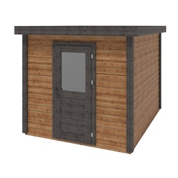 Abri de jardin en bois Rava 2.59x3.09m - 8m2 - Ep. 28mm - Traité