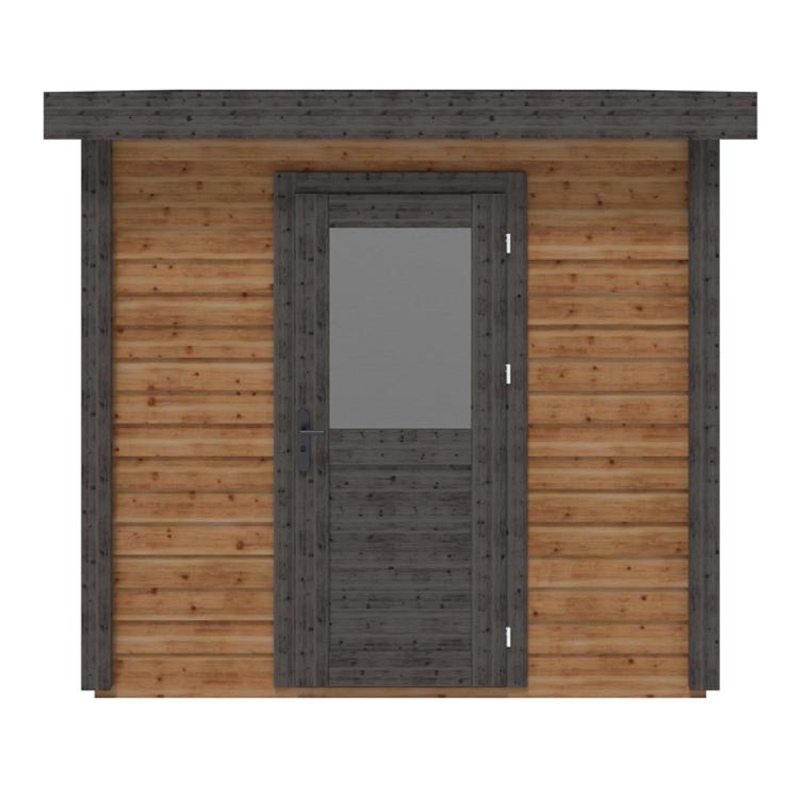 Abri de jardin en bois Rava 2.59x3.09m - 8m2 - Ep. 28mm - Traité